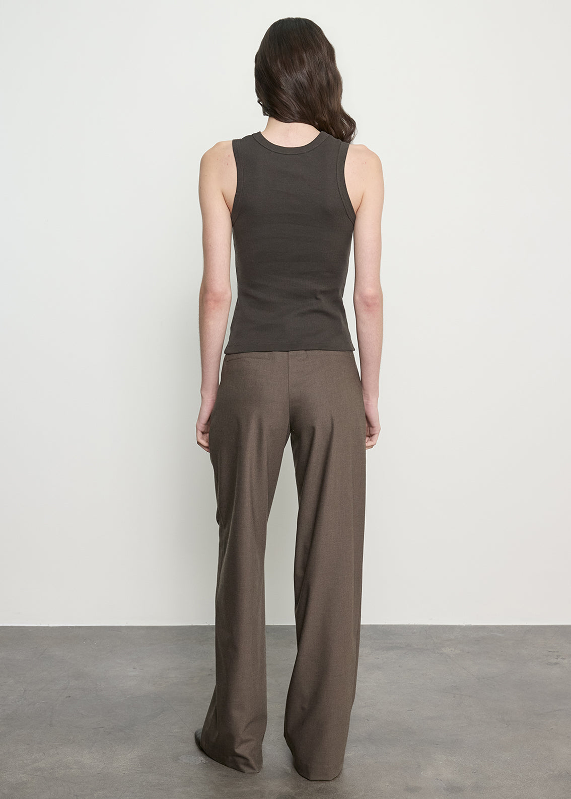 Cashmere Rib Tank | Umber