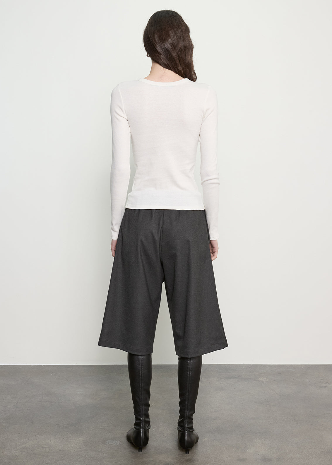 Cashmere Rib Crew | Off White