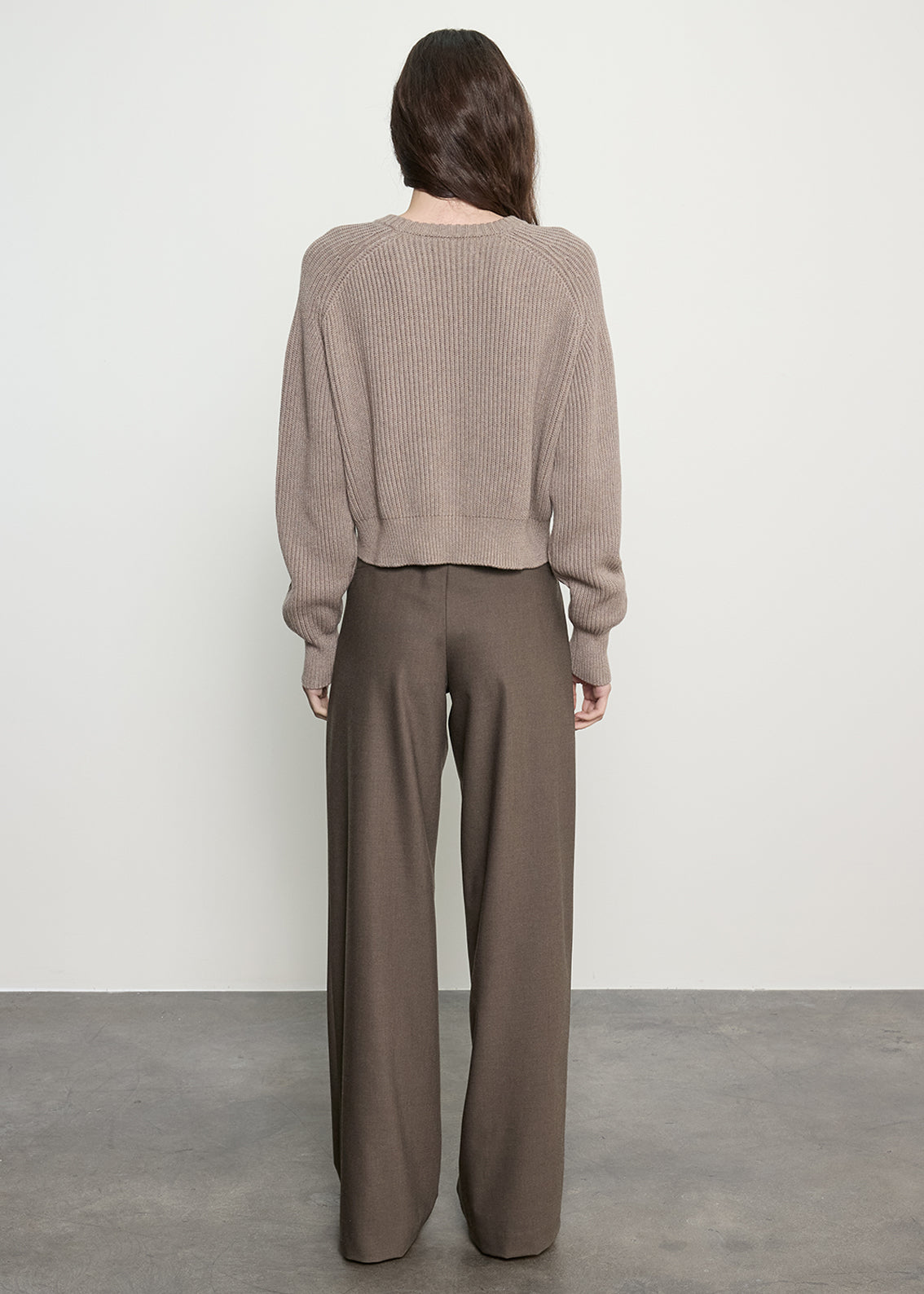 Cotton Cashmere Raglan Sweater | Taupe Heather