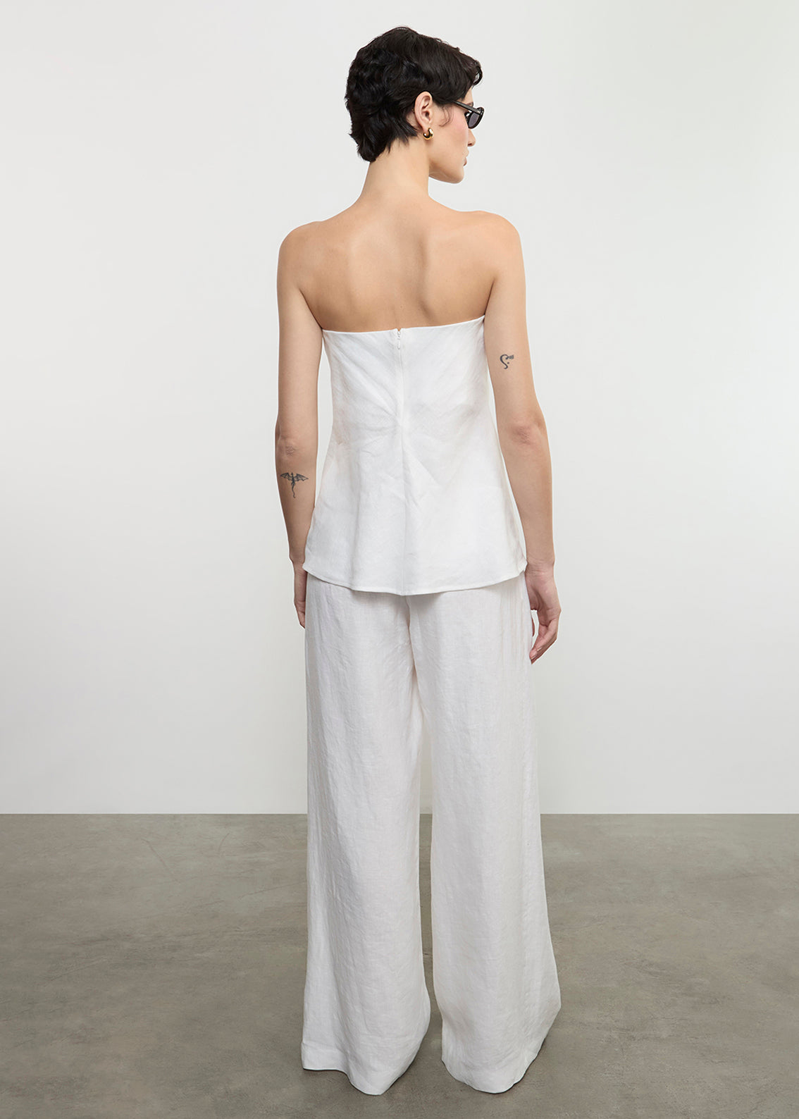 Linen Pleated Trouser | Undyed