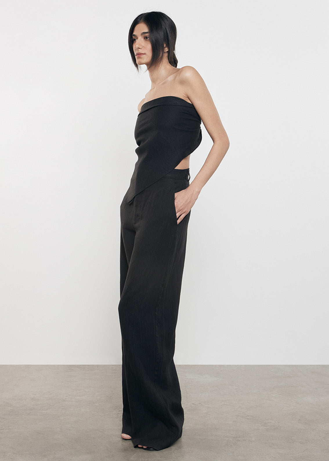 Linen Trouser | Black