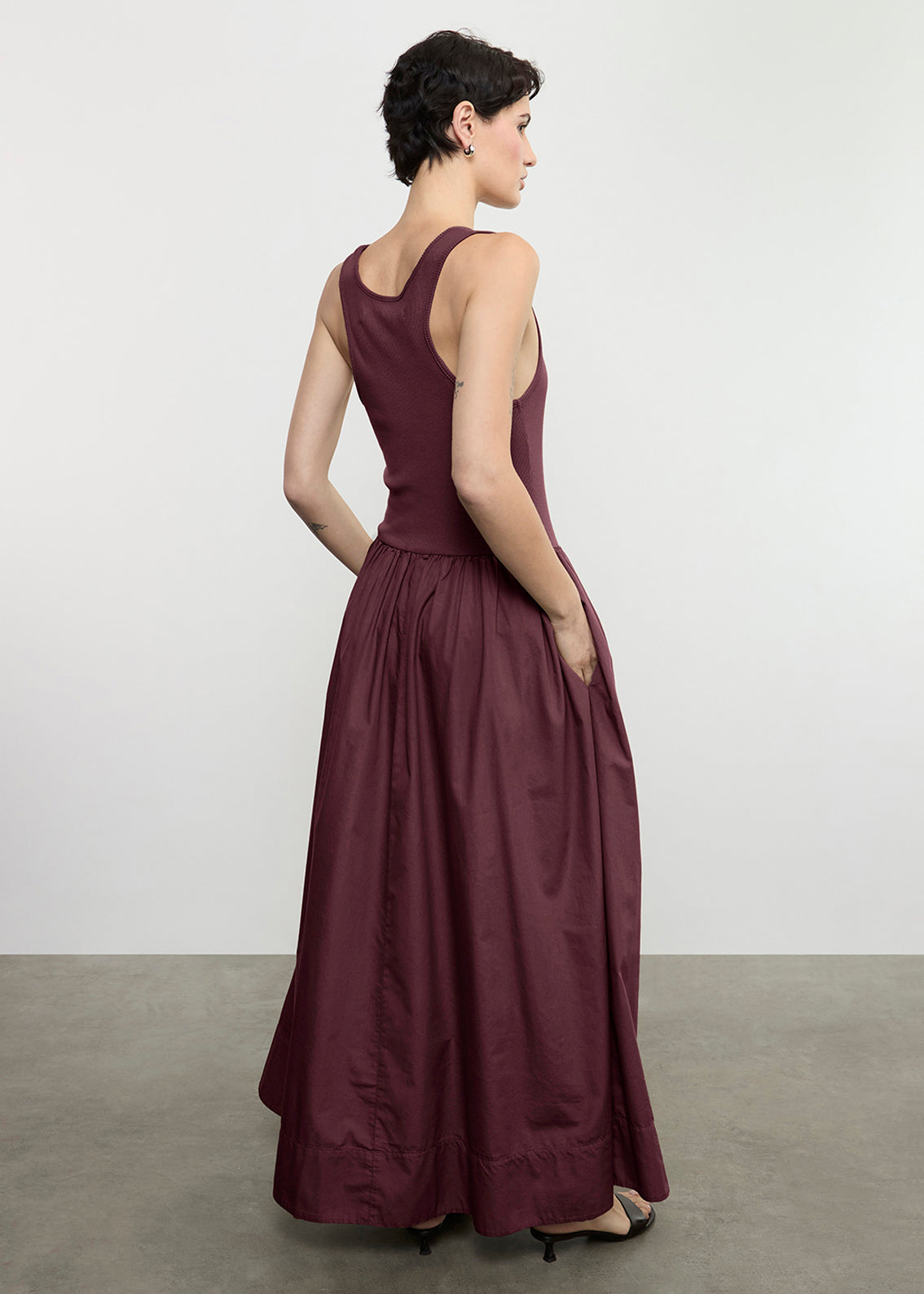 Cotton Resort Tank Dress | Dark Cherry
