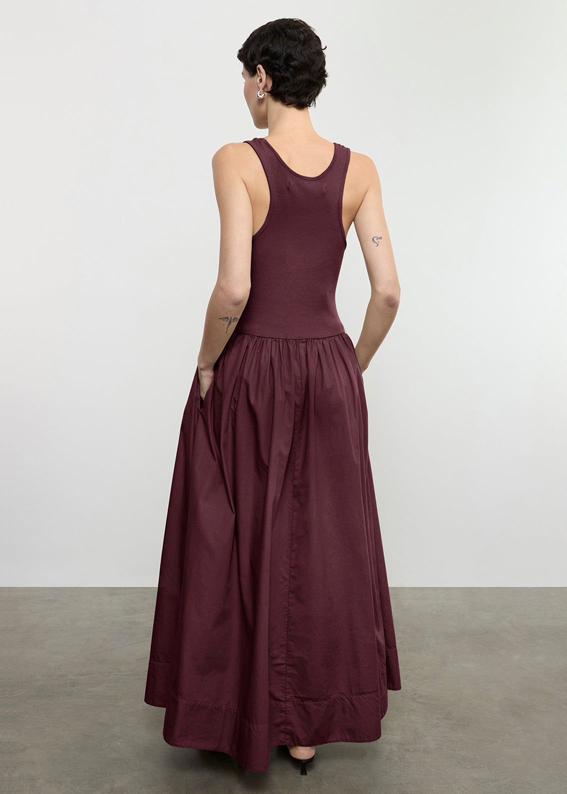 Cotton Resort Tank Dress | Dark Cherry