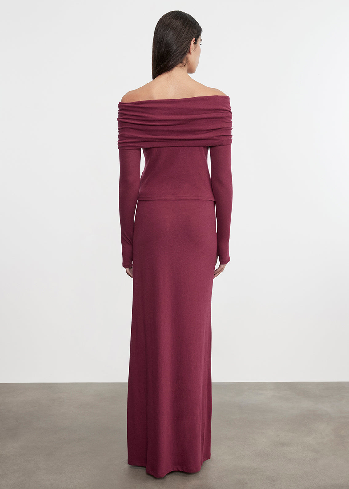 Cashmere L/S Off-Shoulder Top | Barolo