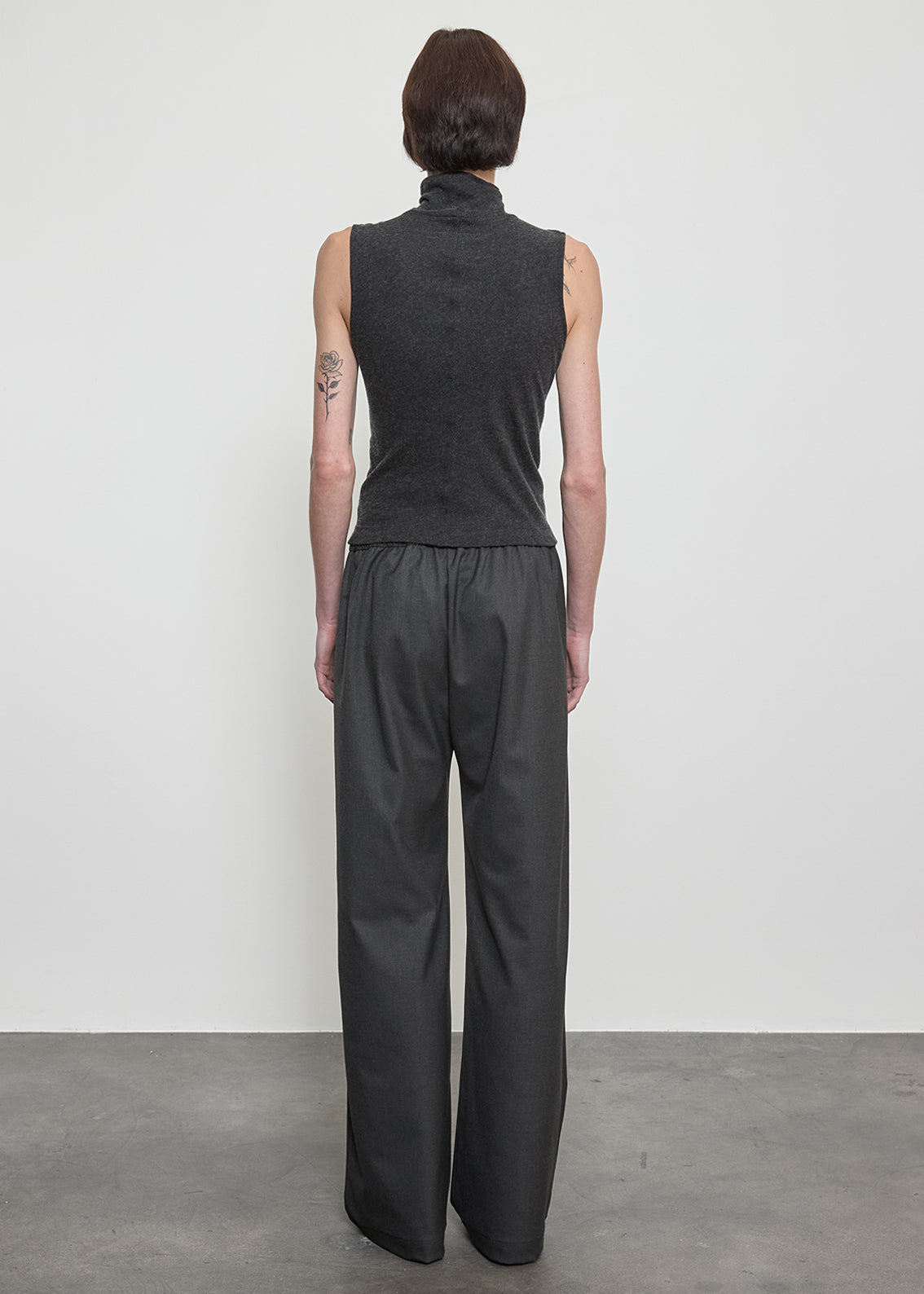Cashmere Jersey Shell | Charcoal
