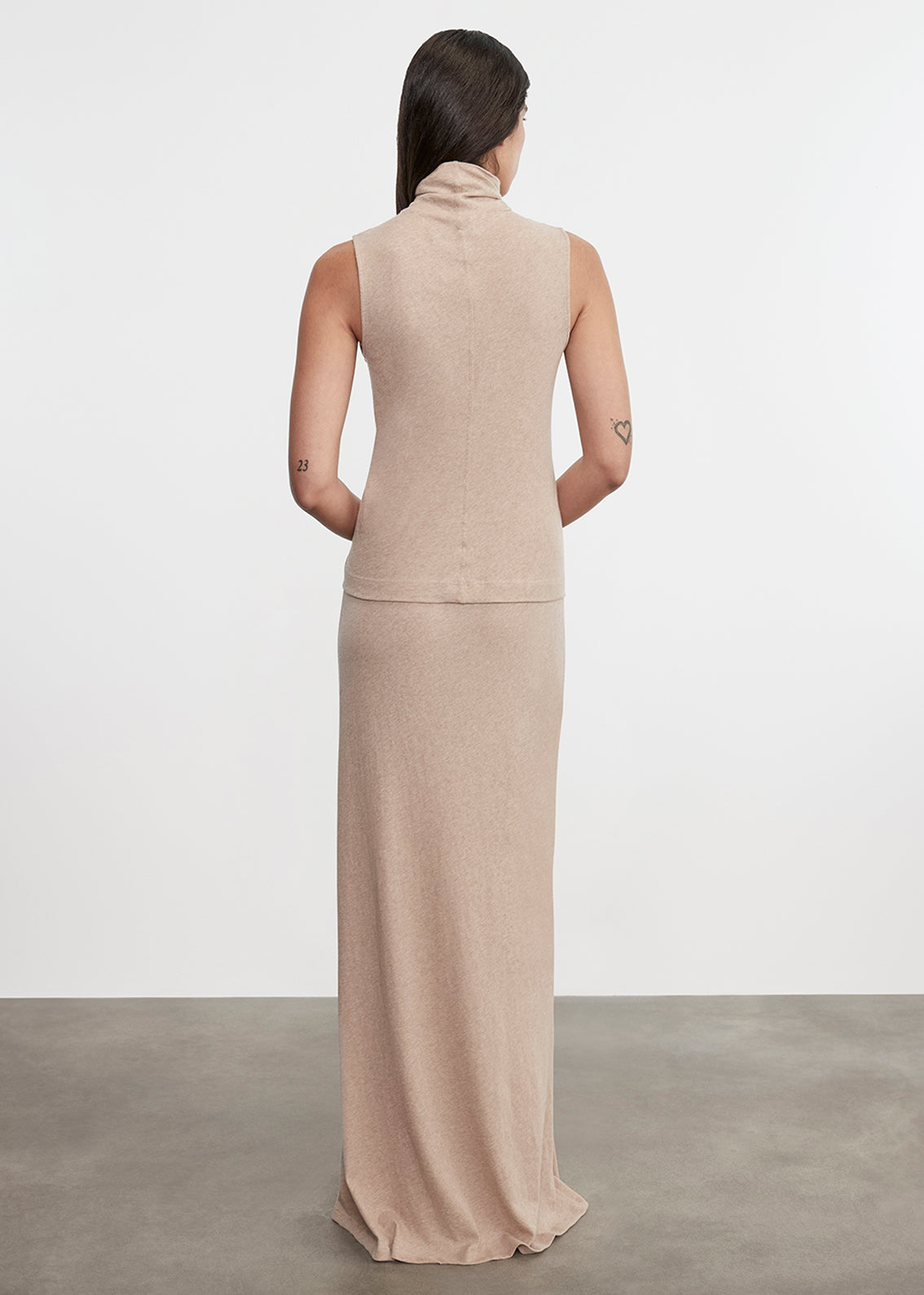 Cashmere Bias Skirt | Khaki