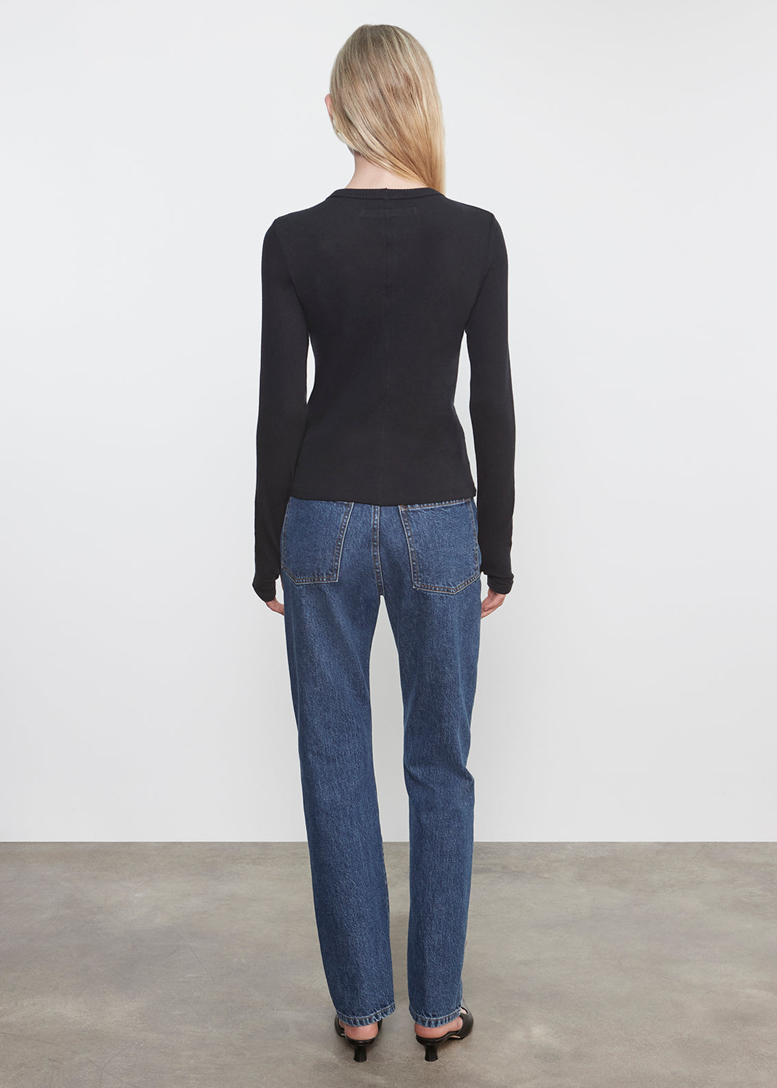 Cashmere New Classic L/S Crew | Black