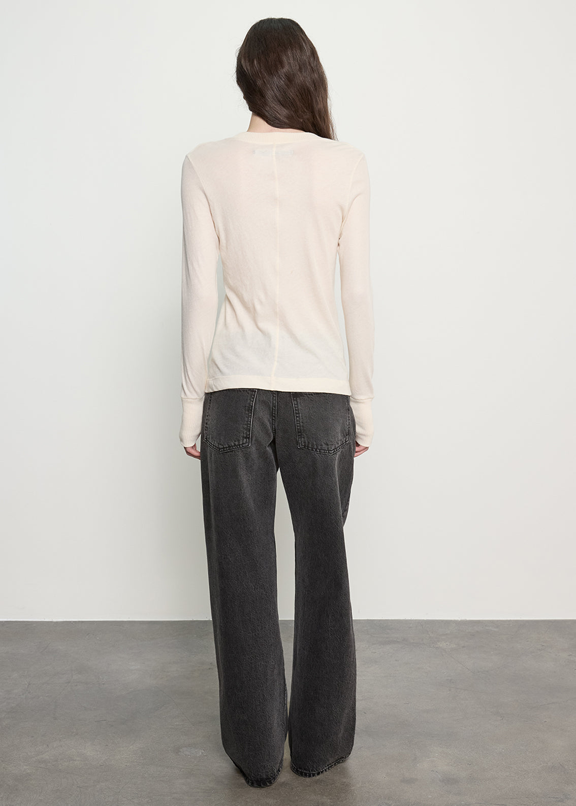 Cashmere Easy Cuffed Crew | Natural