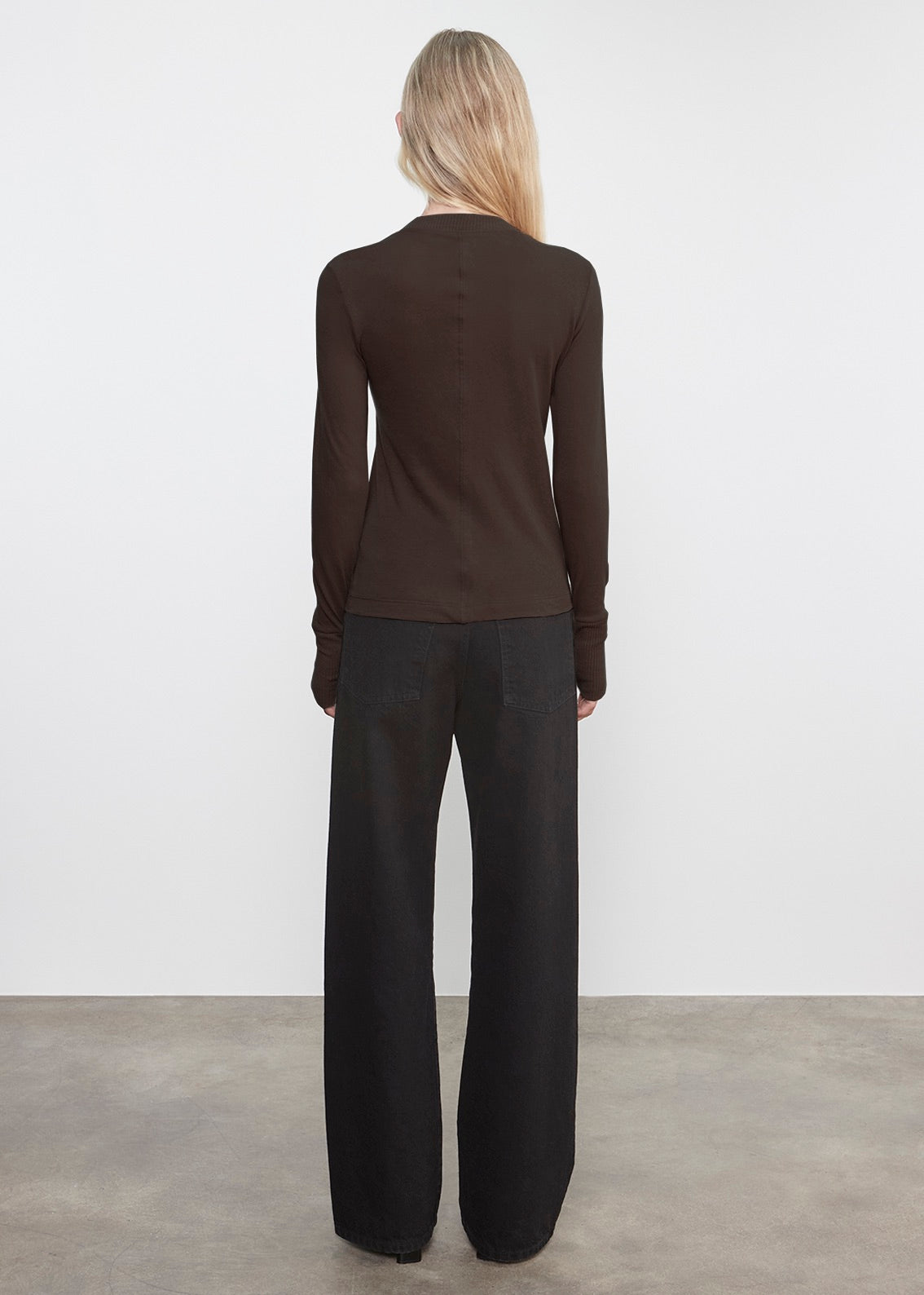 Cashmere Easy Cuffed U | Dark Brown