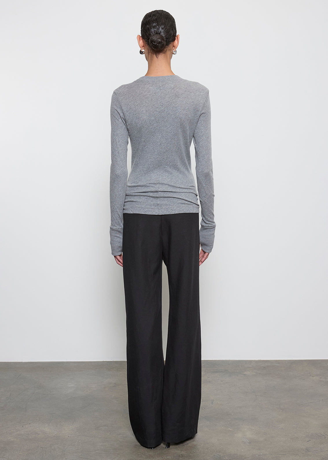 Cashmere Easy Cuffed U | Smoke