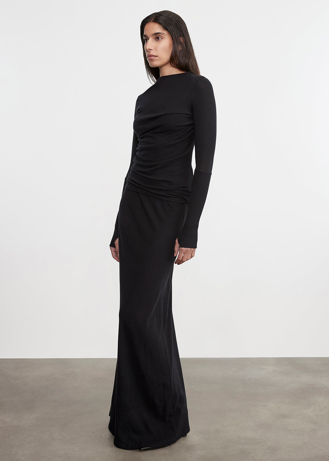 Cashmere Twist Top | Black