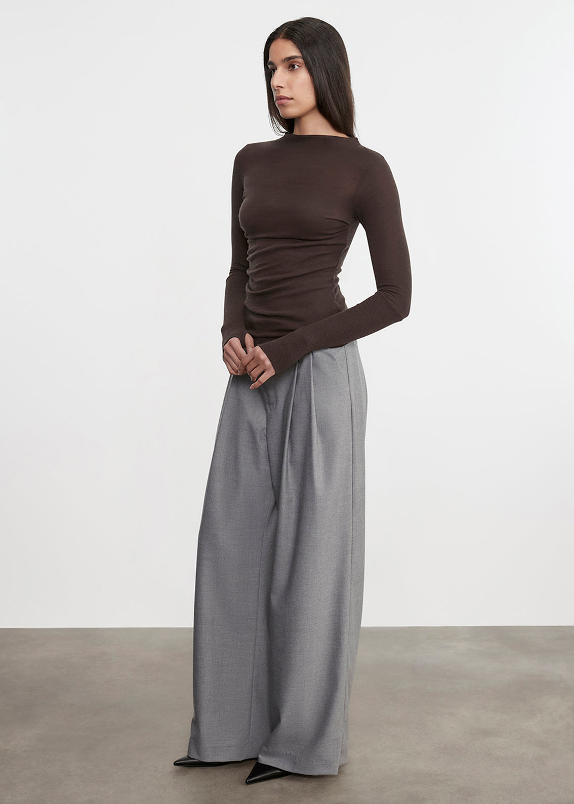 Cashmere Twist Top | Dark Brown