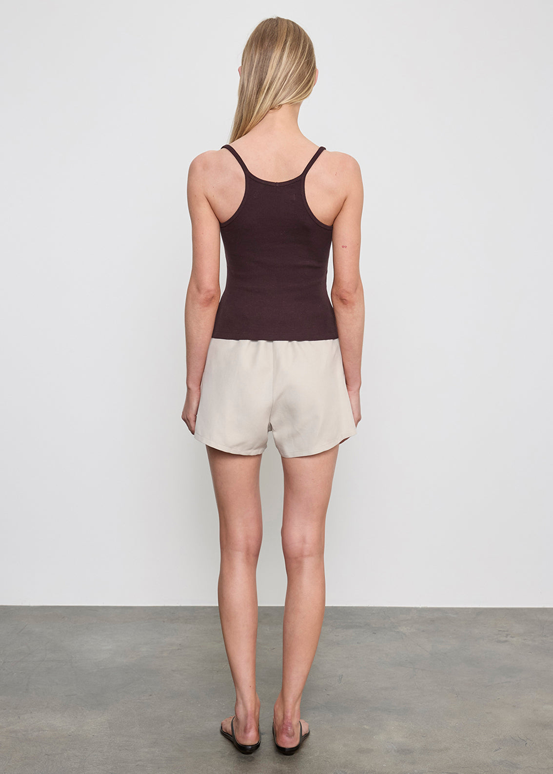 Cotton Rib Cami Tank | Black Orchid