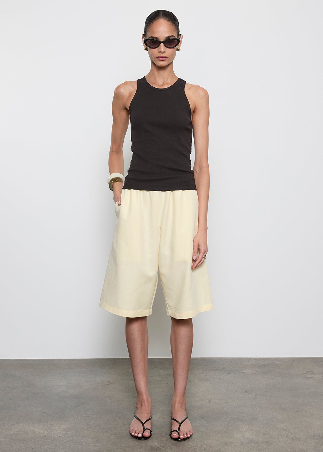 Twill Bermuda Short | Flan – Enza Costa