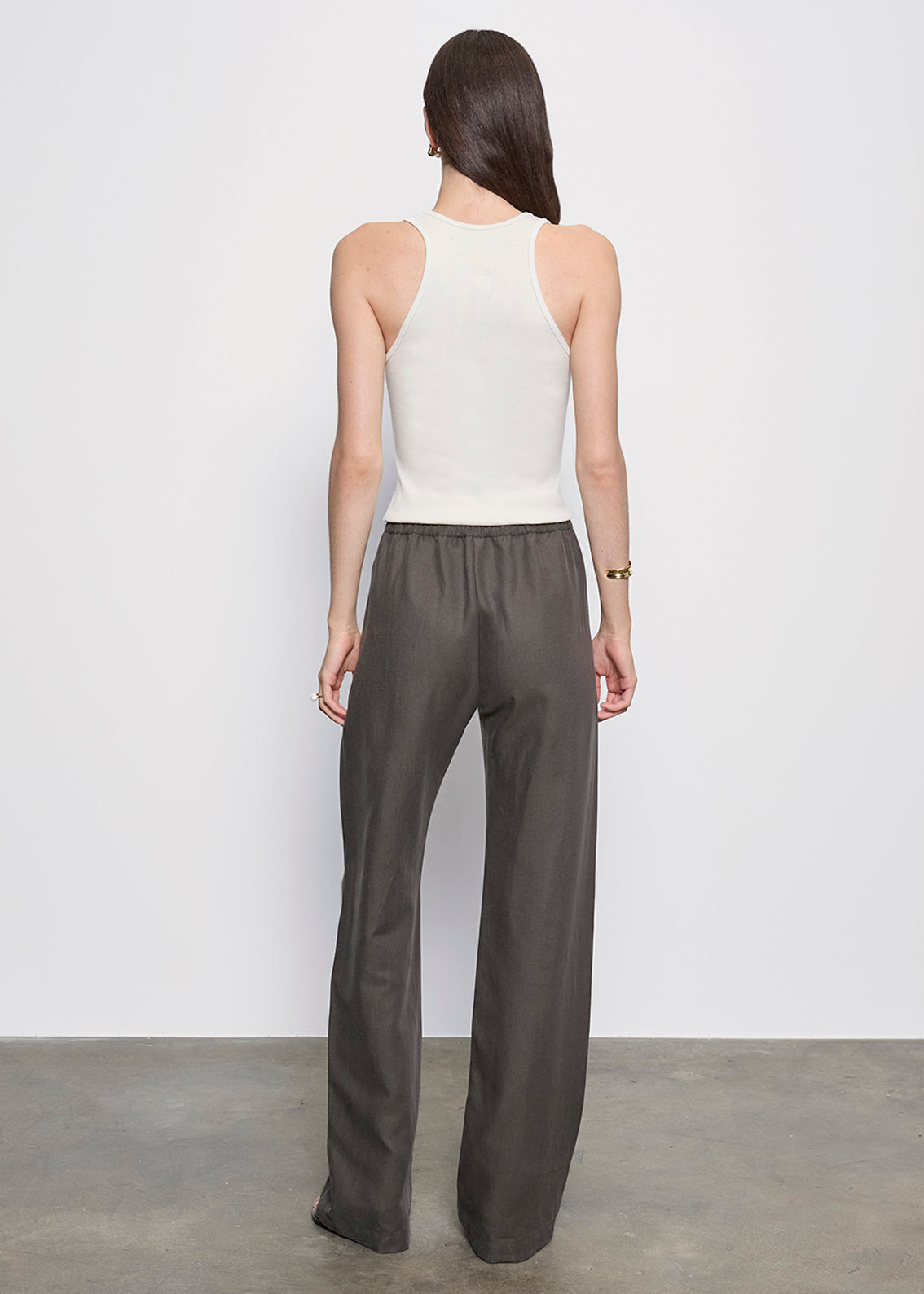 Cotton Rib Boy Tank | Pearl Grey