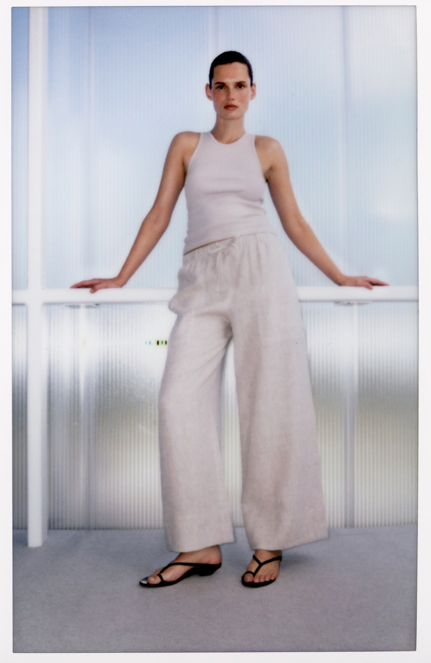 Linen Cropped Summer Pant | Jute Heather