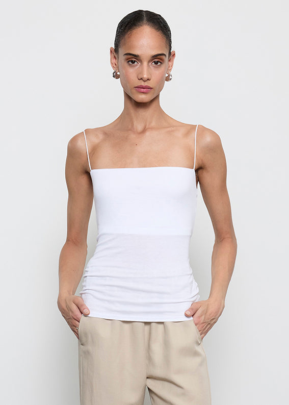 Essential Strappy Tank | White – Enza Costa