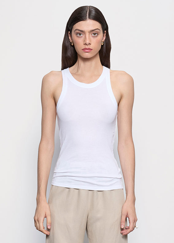 Bold Sheath Tank | White – Enza Costa