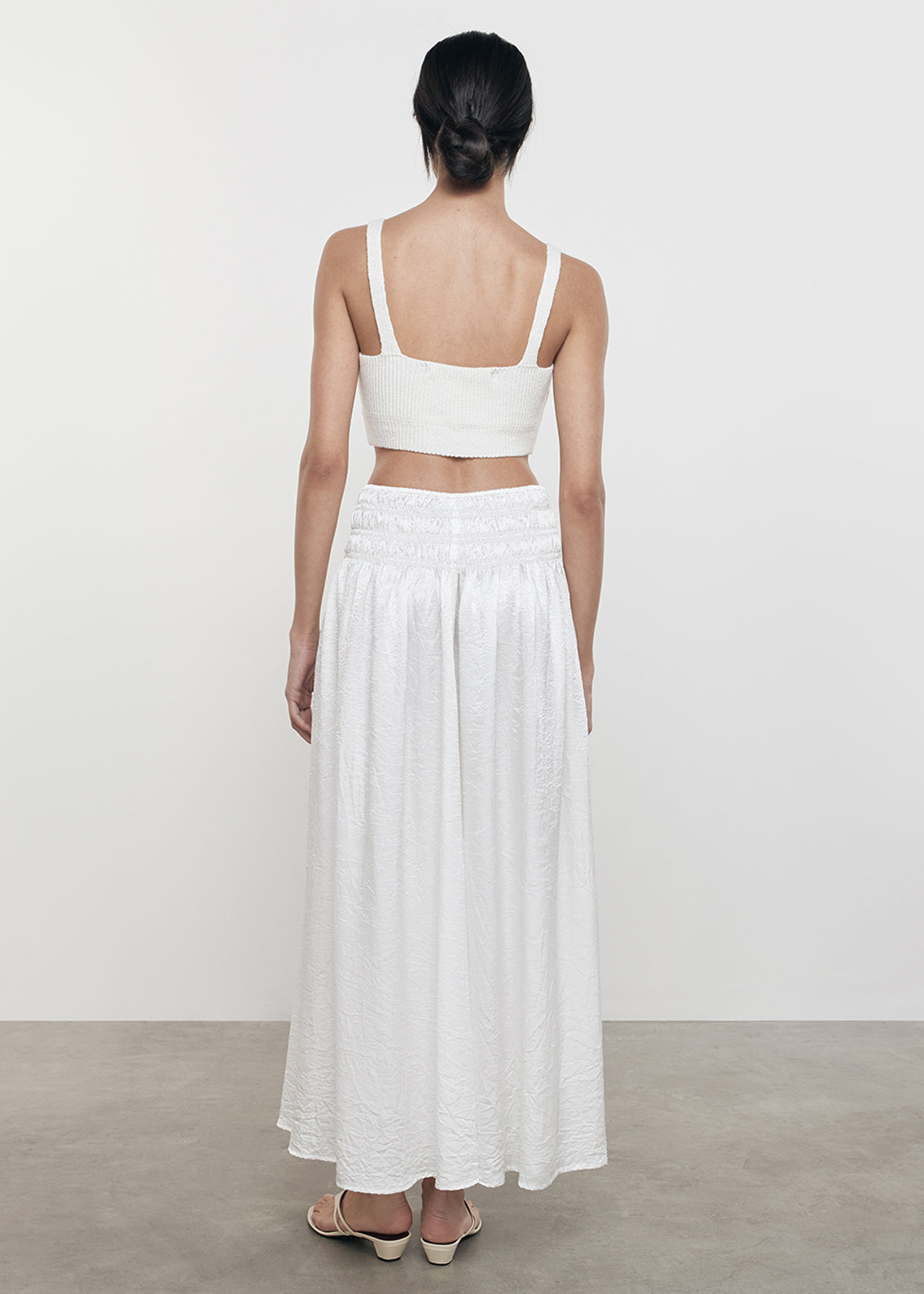 Linen Knit Bralette | White