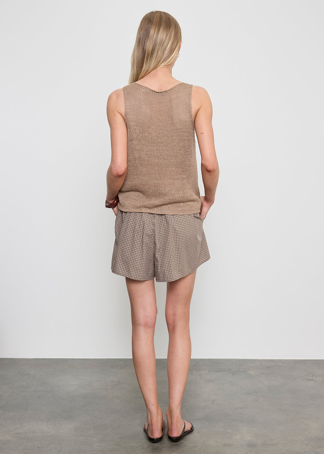 Linen Open Knit Tank | Flax