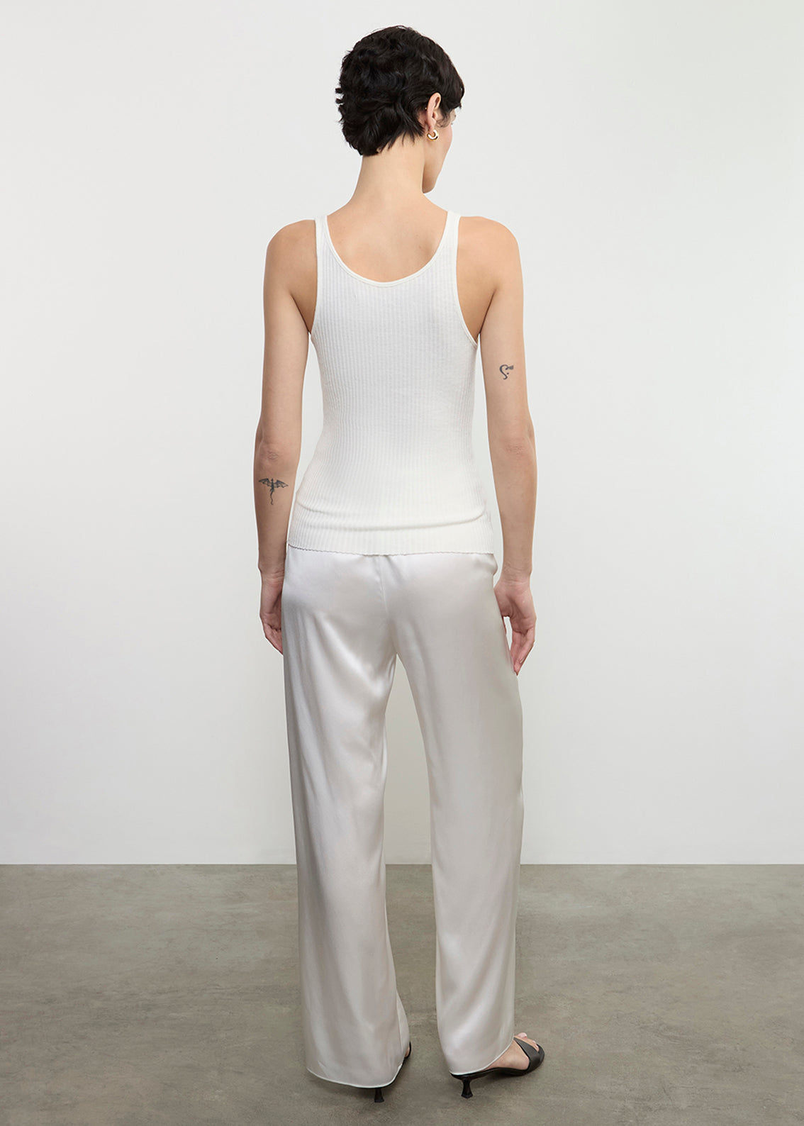 Silk Satin Pantlet | Off White