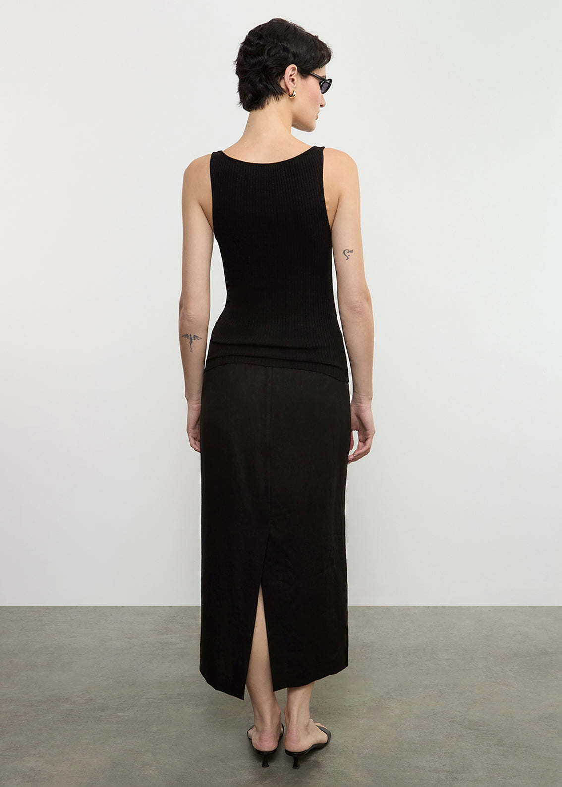 Military Rib Boatneck Tank | Black