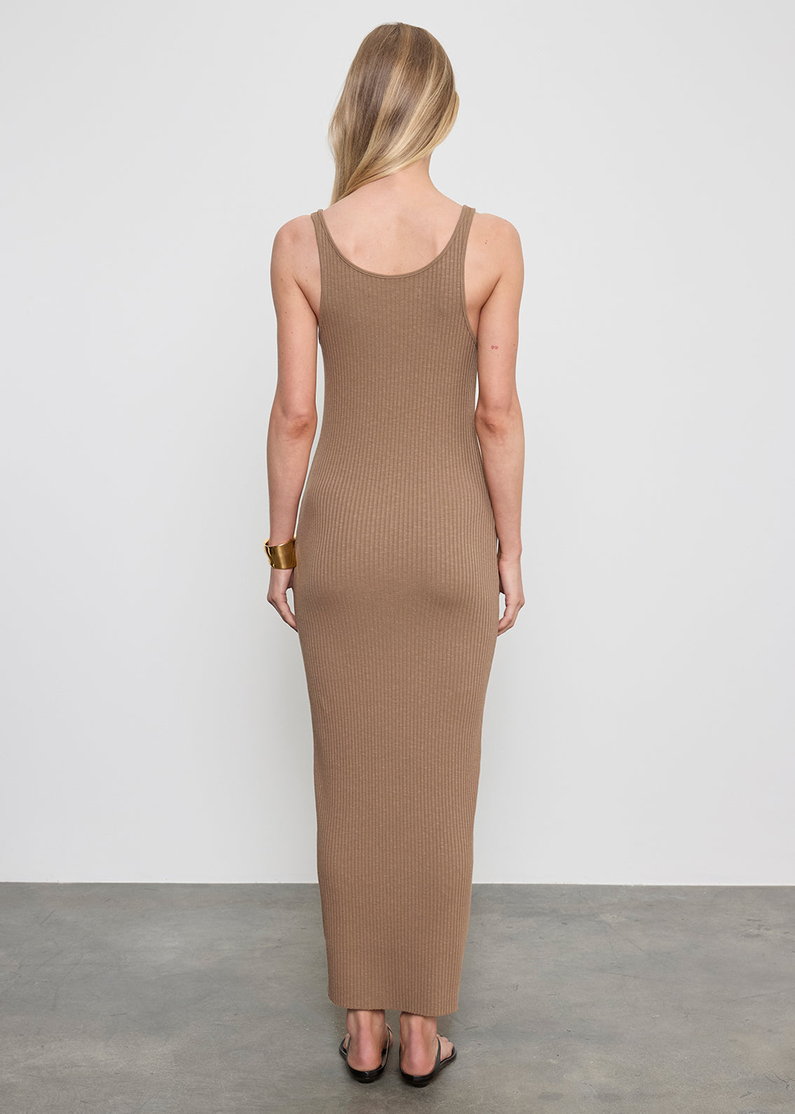 Military Rib Slim Tank Dress | Army