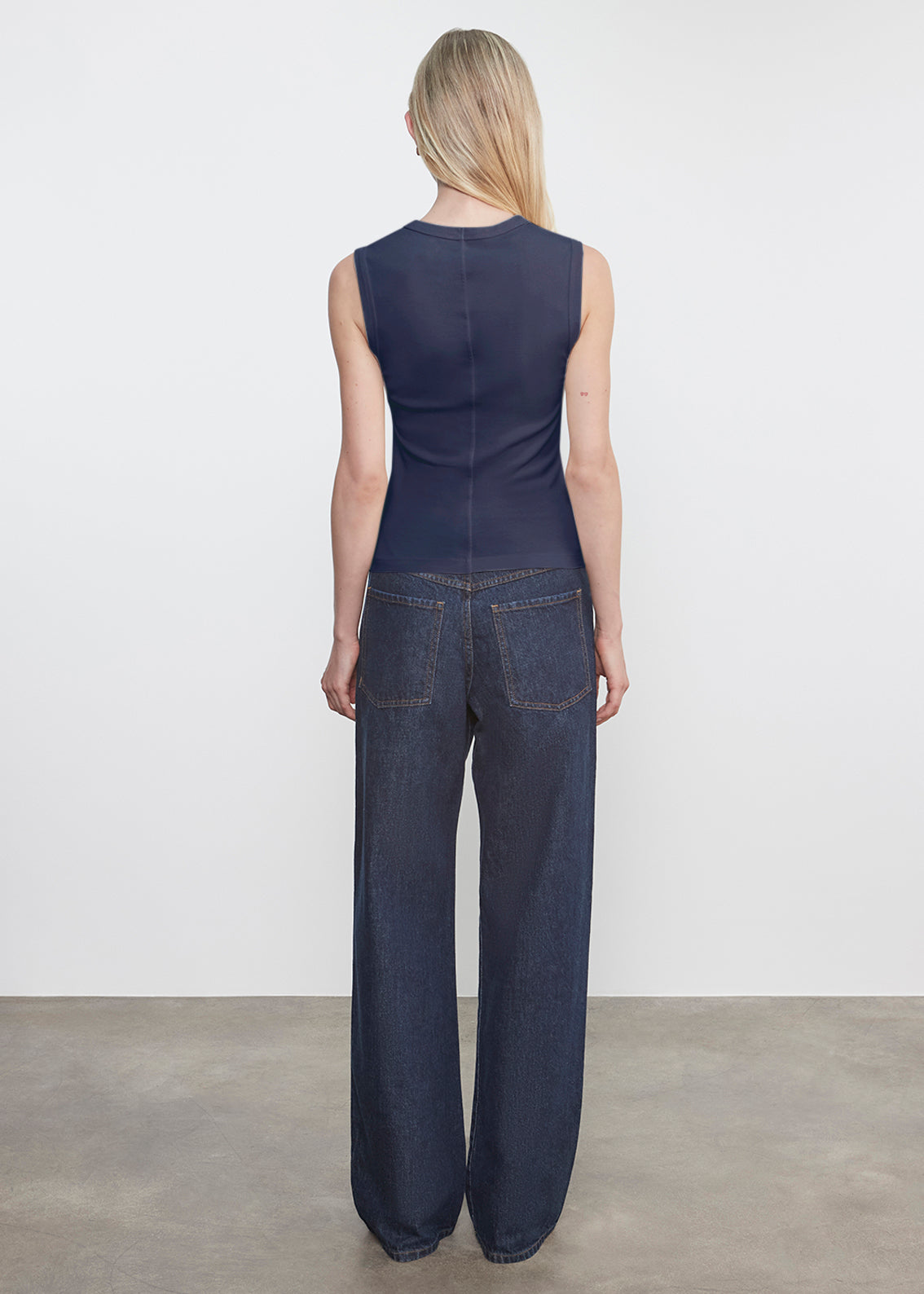 Supima Cotton New Classic Sleeveless Tee | Midnight Blue