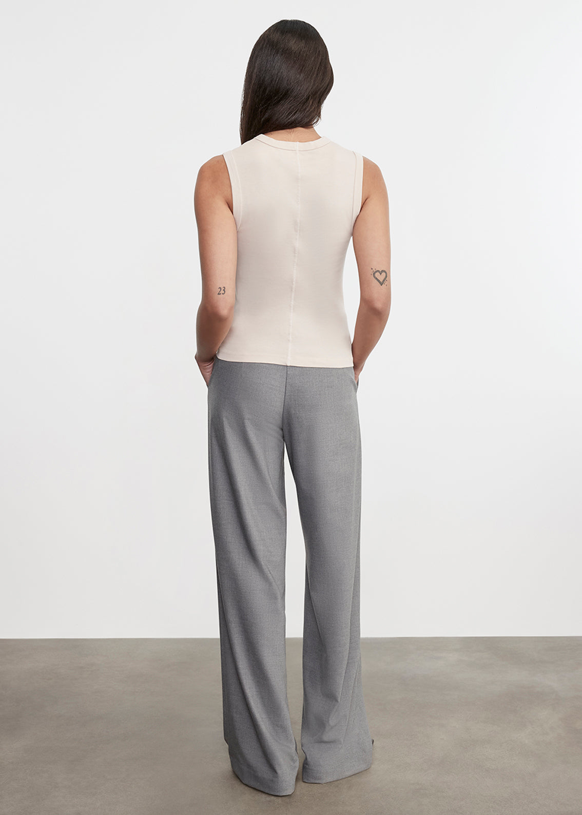Supima Cotton New Classic Sleeveless Tee | Parchment
