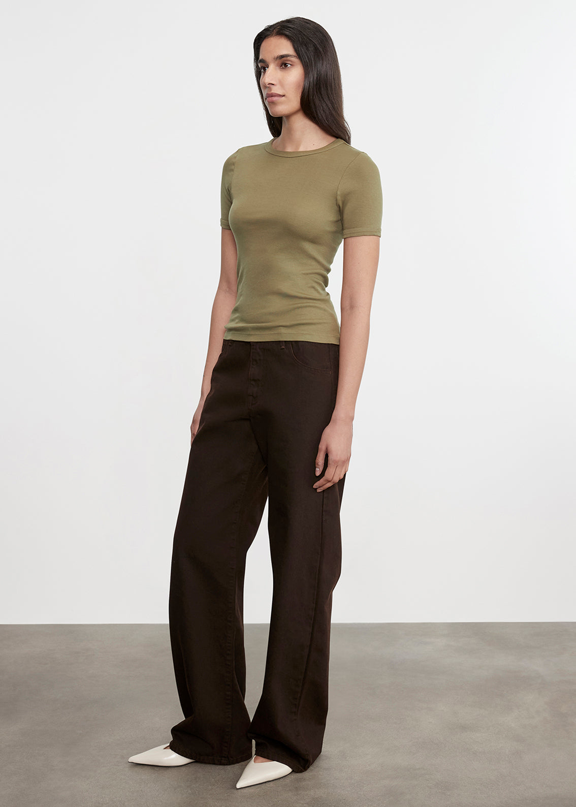 Supima Cotton New Classic S/S Tee | Olive Stone