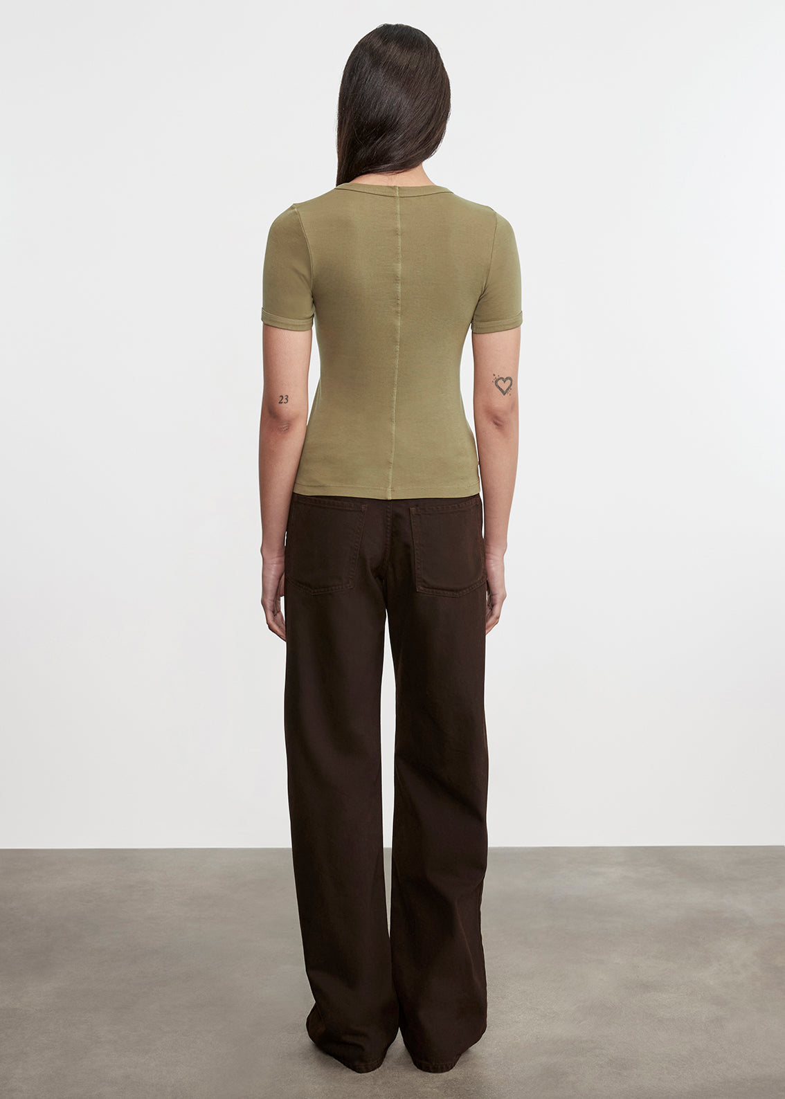 Supima Cotton New Classic S/S Tee | Olive Stone