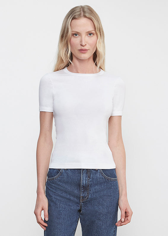 Supima Cotton New Classic S/S Tee | White – Enza Costa