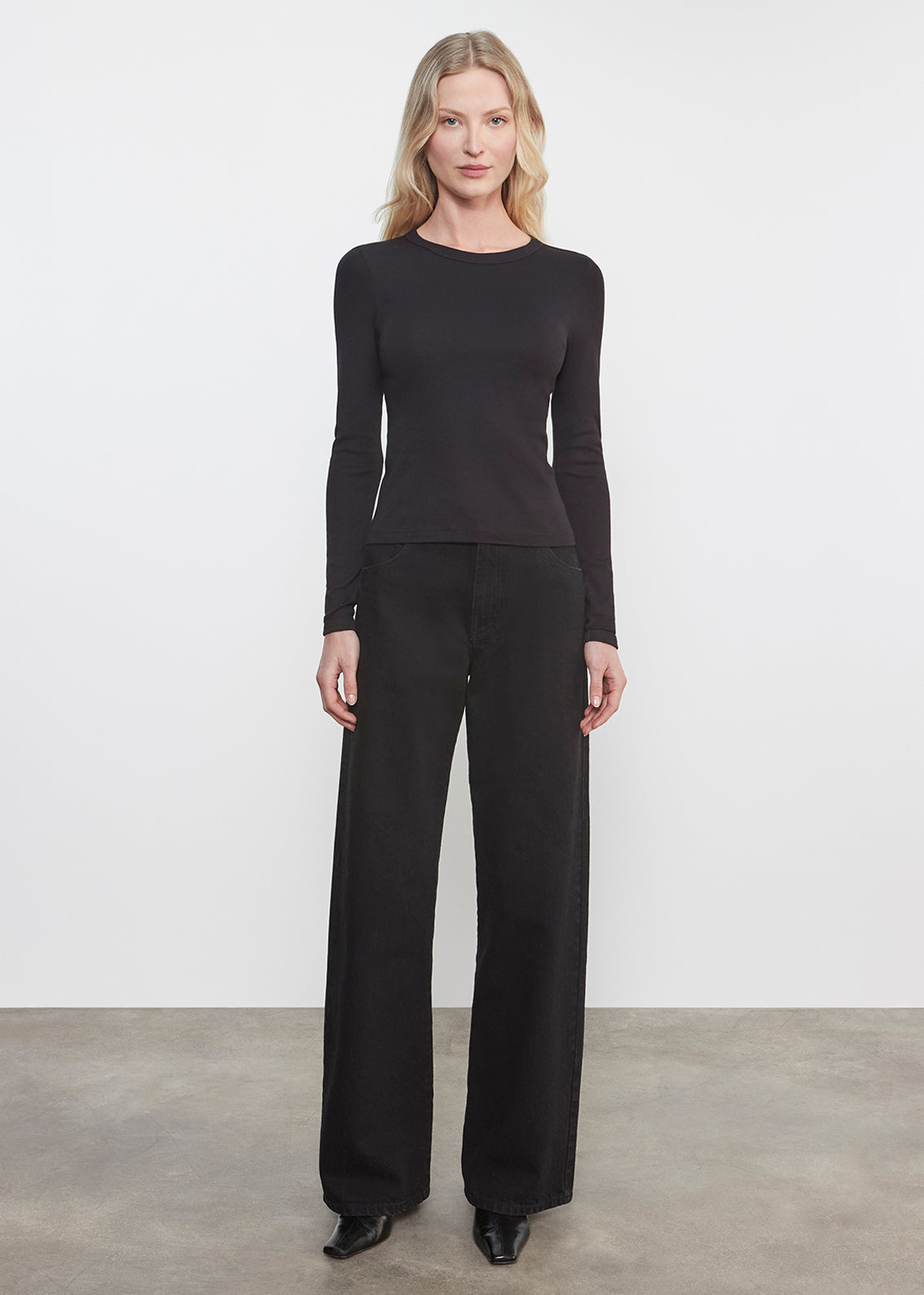 Relaxed Straight Leg Jean | True Black