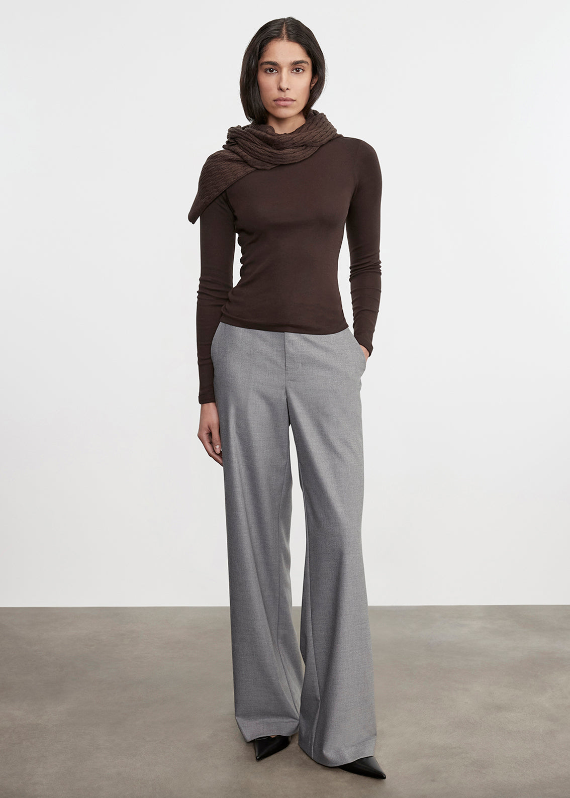 Supima Cotton New Classic L/S Tee | Coffee Bean