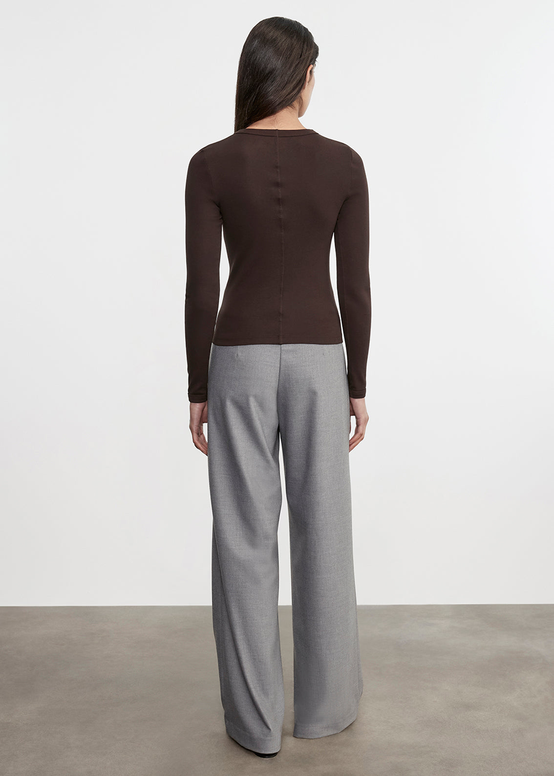 Supima Cotton New Classic L/S Tee | Coffee Bean
