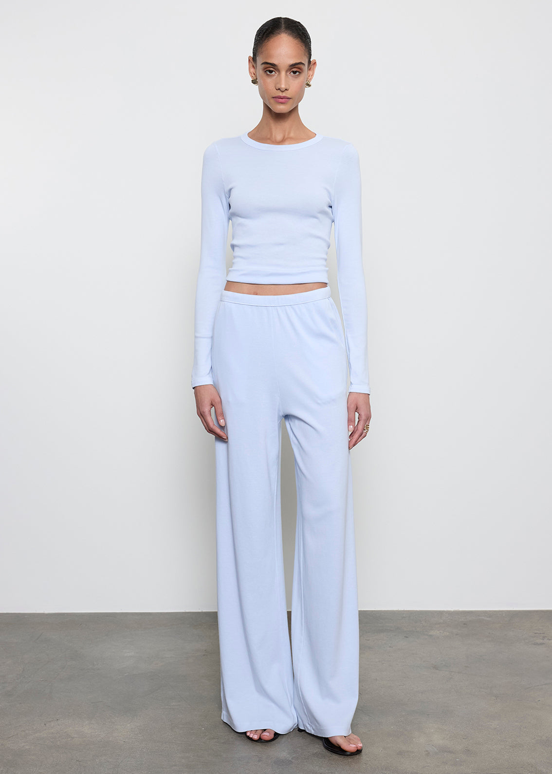 Supima Cotton Soft Everywhere Pant | Pale Blue – Enza Costa