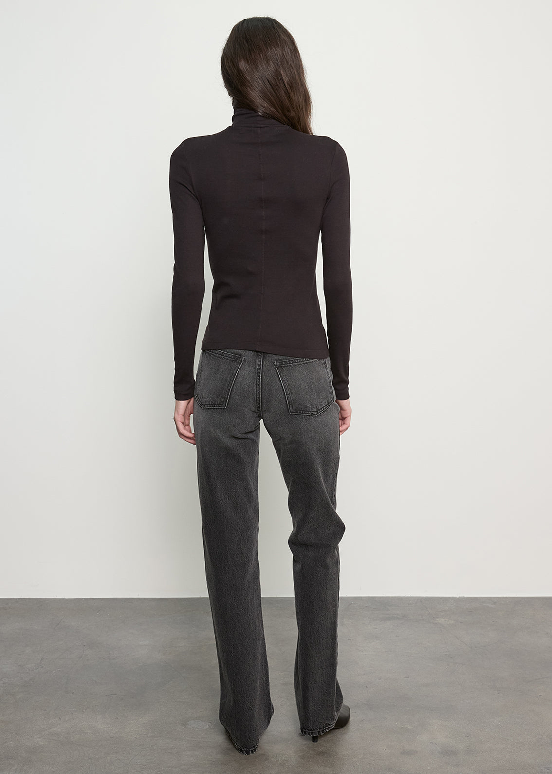 Supima Cotton New Classic L/S Turtleneck | Black