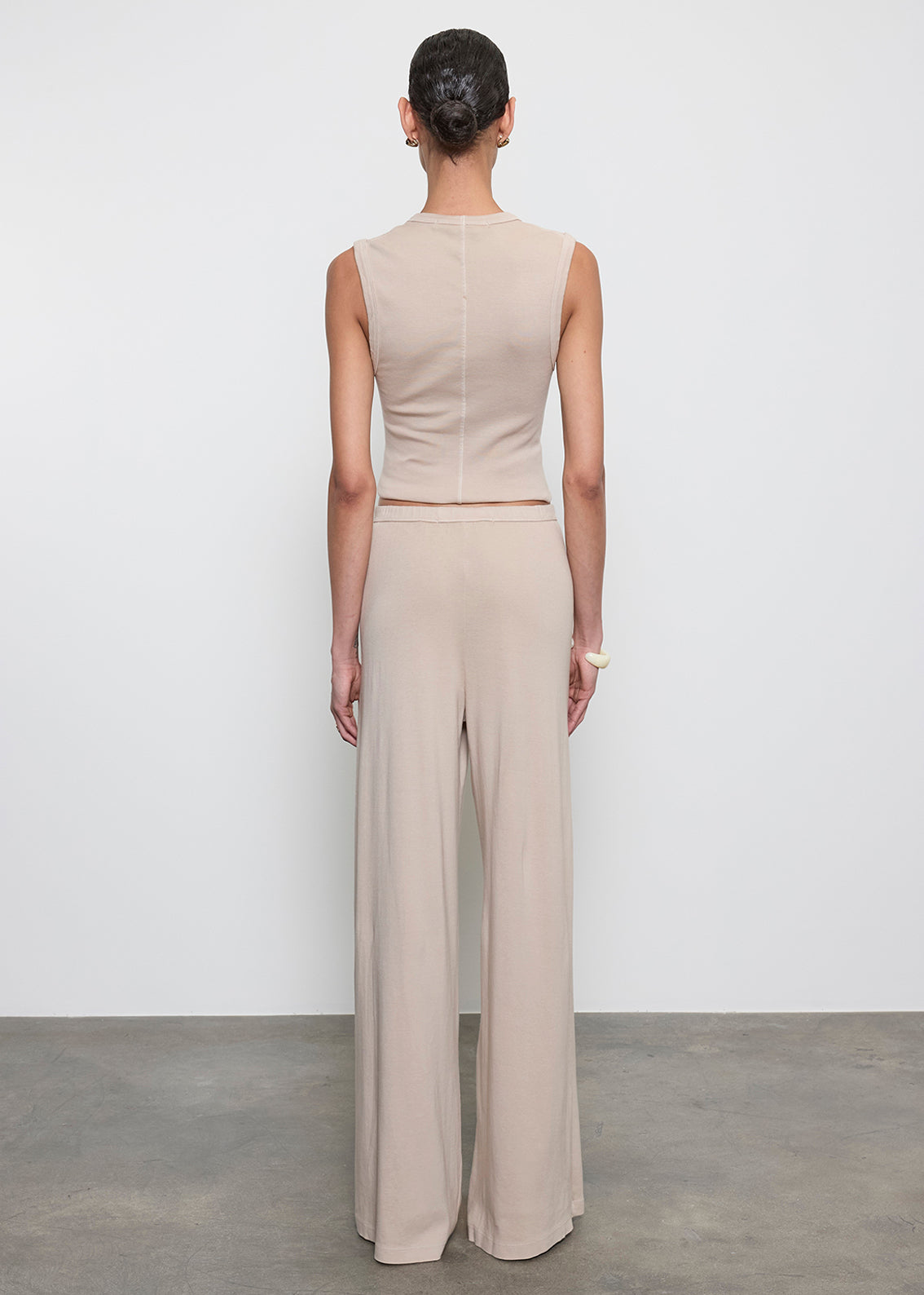 Supima Cotton Sleeveless V | Stone