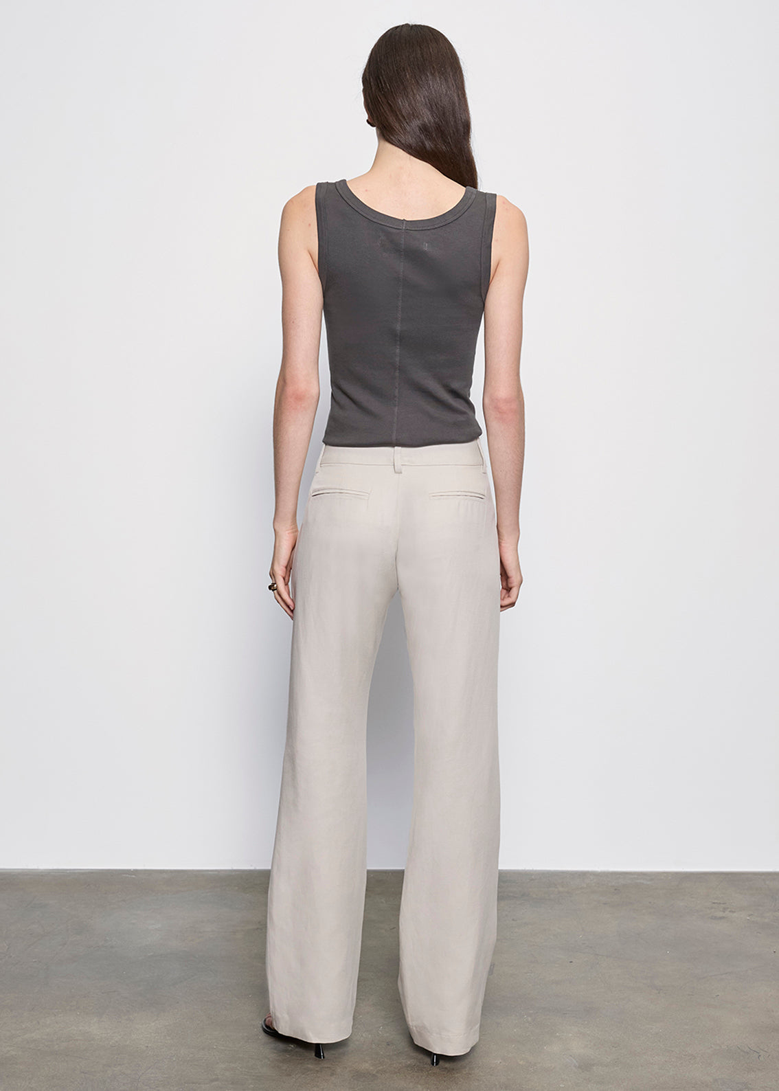 Supima Baby Rib Tank | Slate