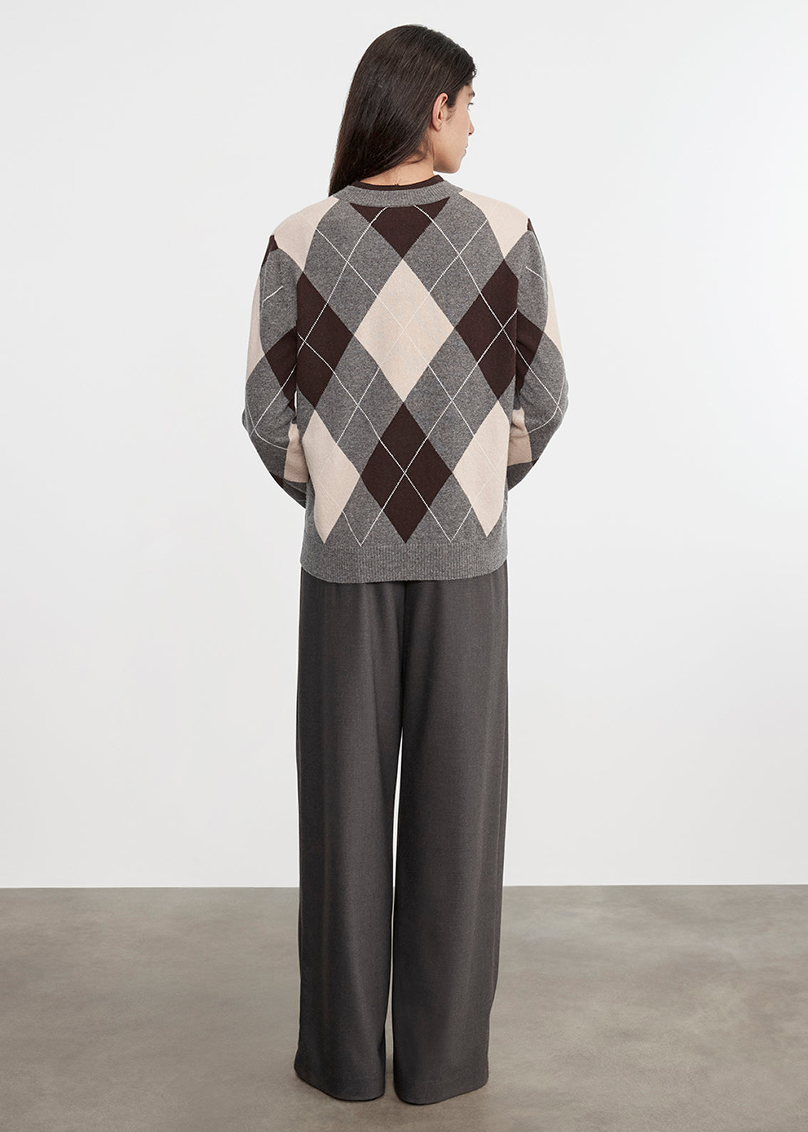 Knit Cashmere Argyle Sweater | Argyle