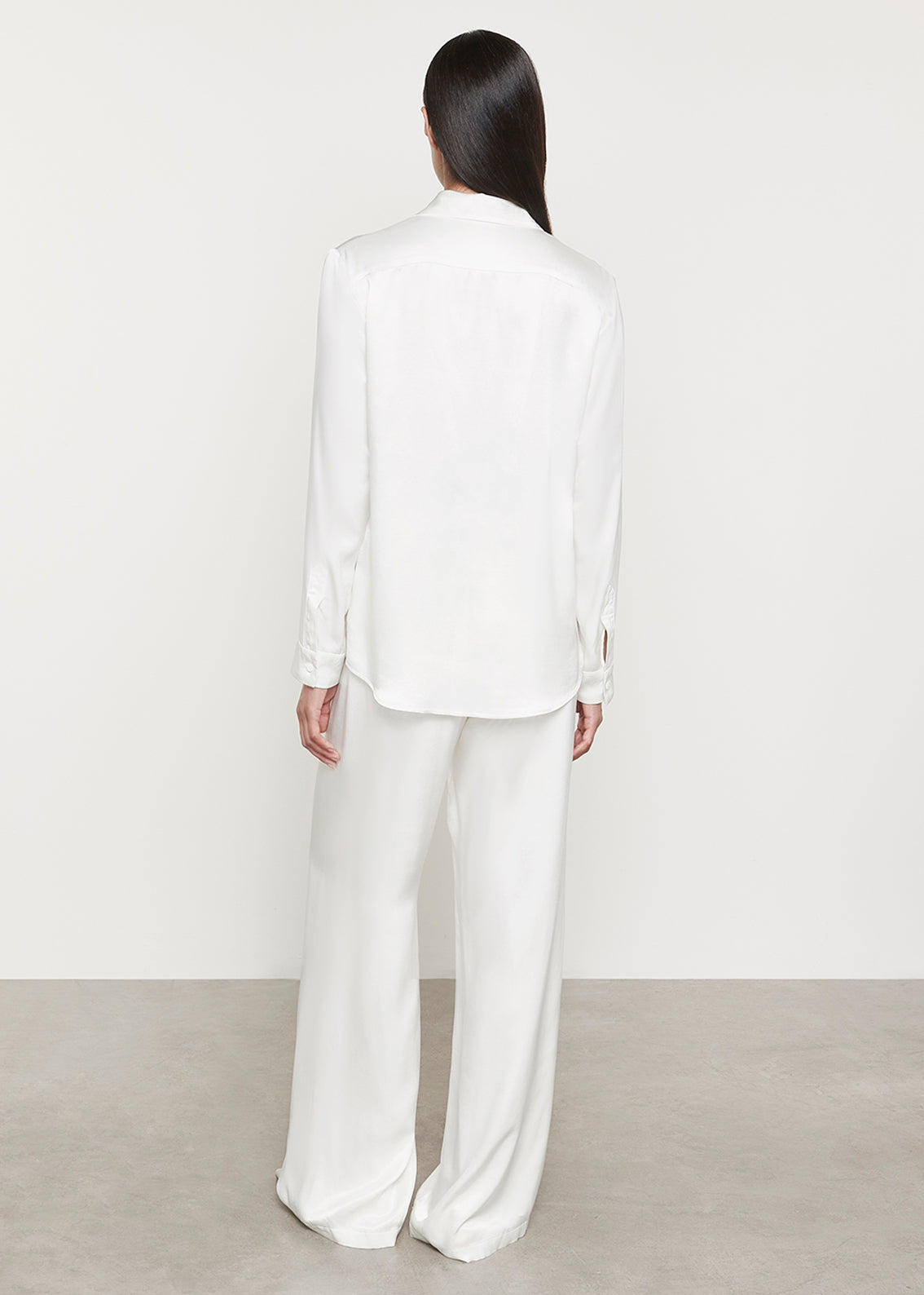 Satin Wide Leg Pant | Cloud
