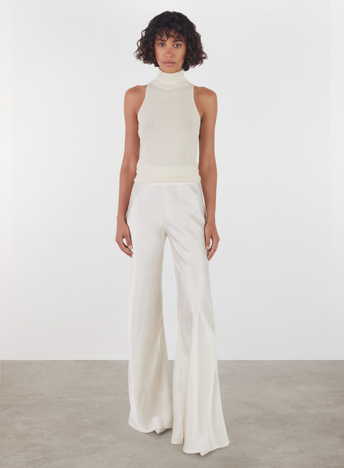 Satin Bias Cut Pant | Cloud