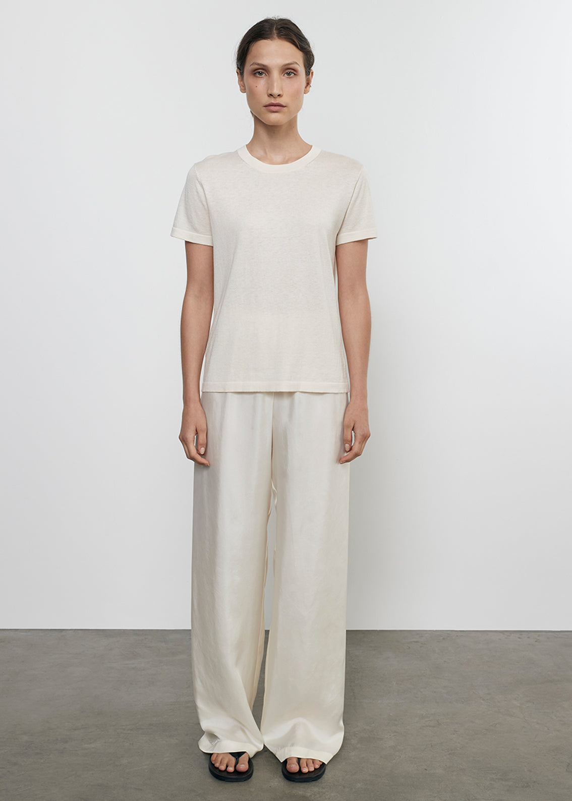 Fluid Twill Pant | Antique Cream