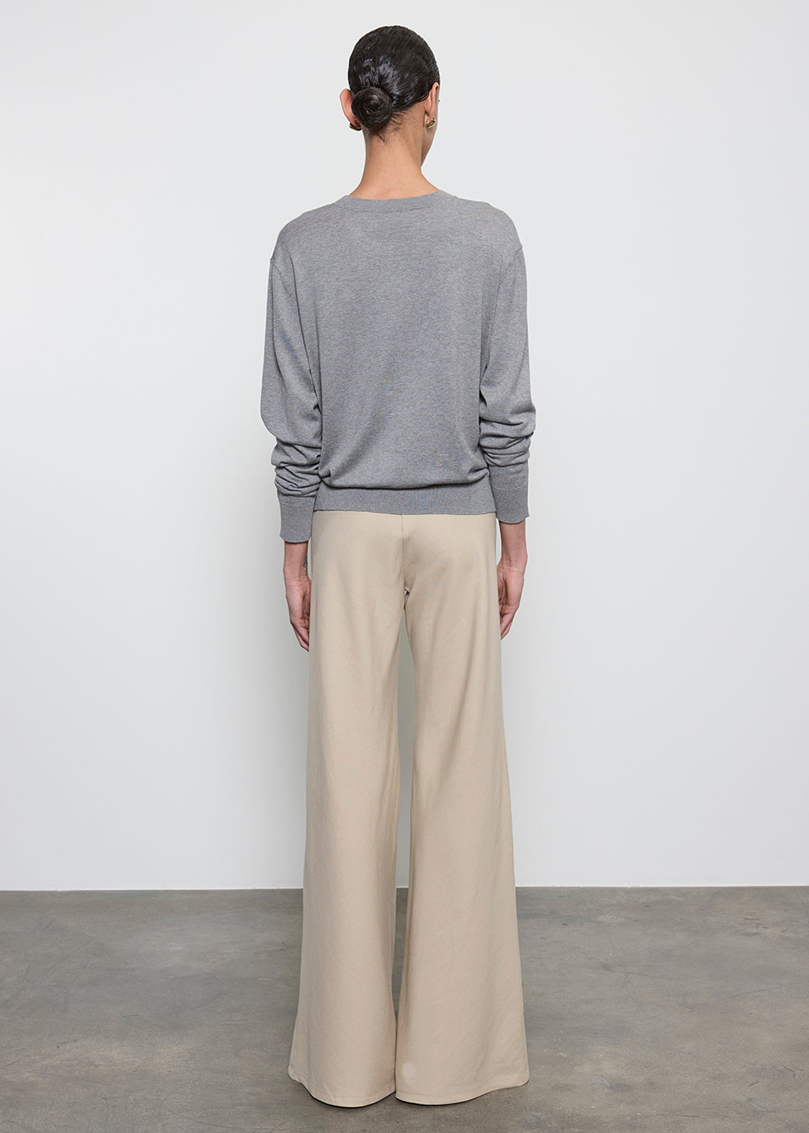 Silk Knit Crew | Heather Grey