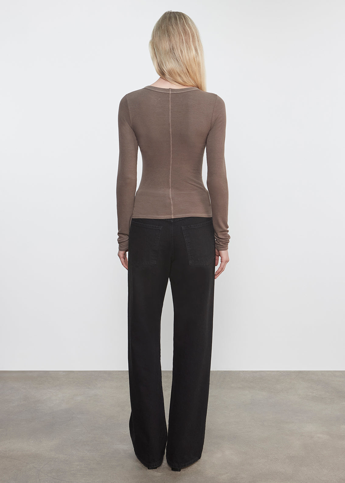 Silk Rib Essential Crew | Mushroom