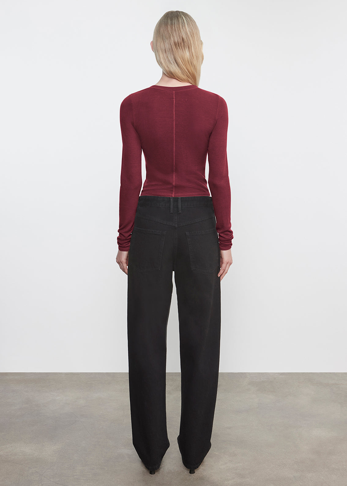Silk Rib Essential Cardigan | Carmine