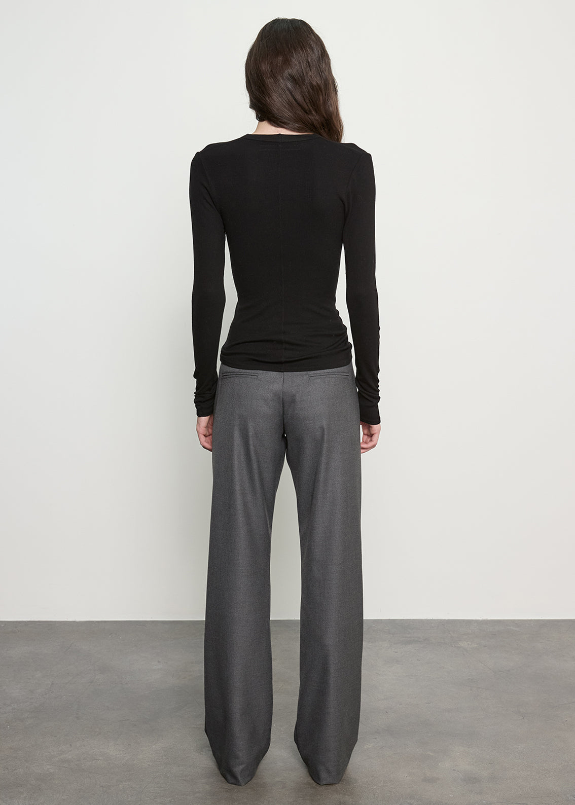Fluid Silk Rib Essential U | Black