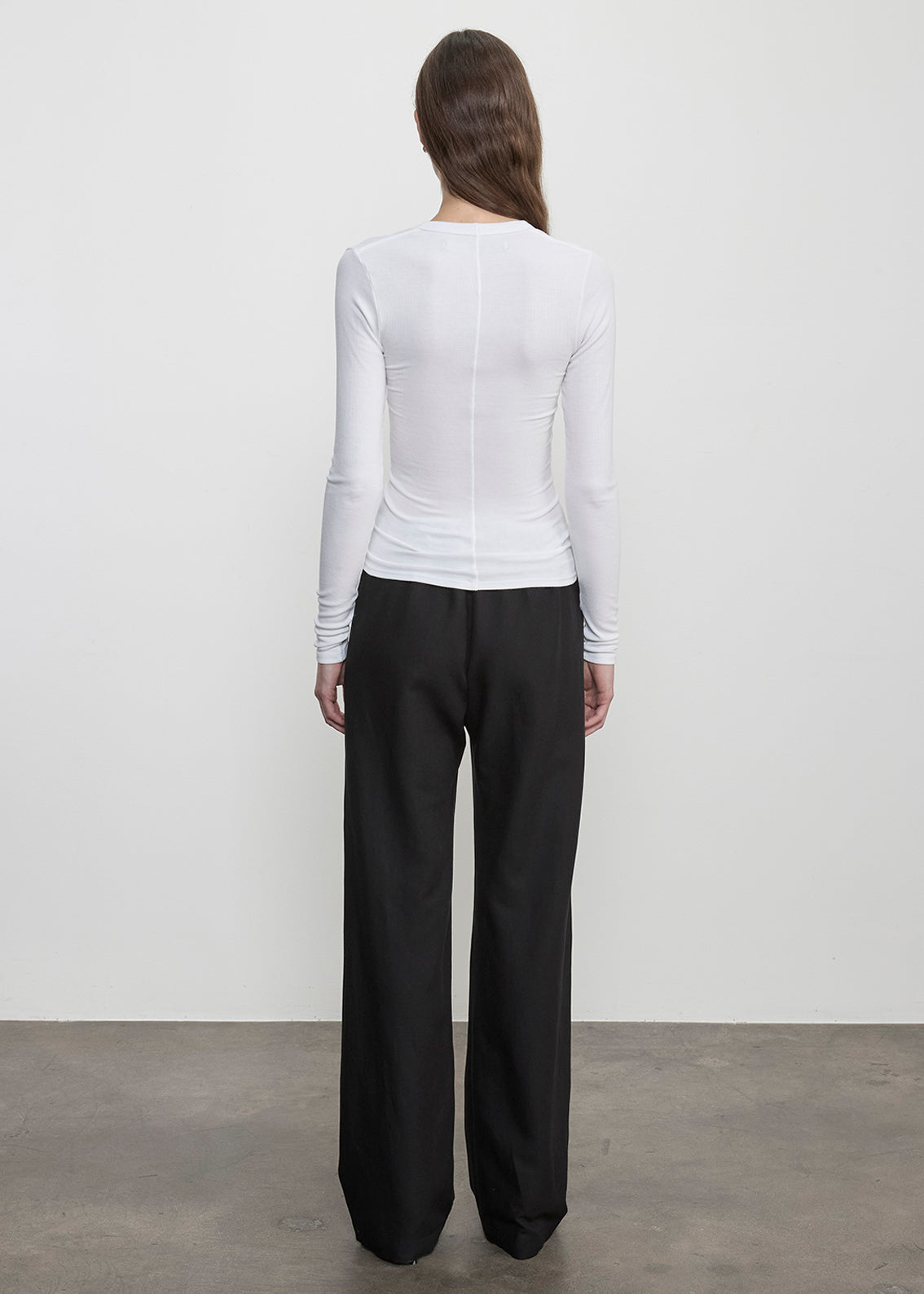 Fluid Silk Rib Essential U | White