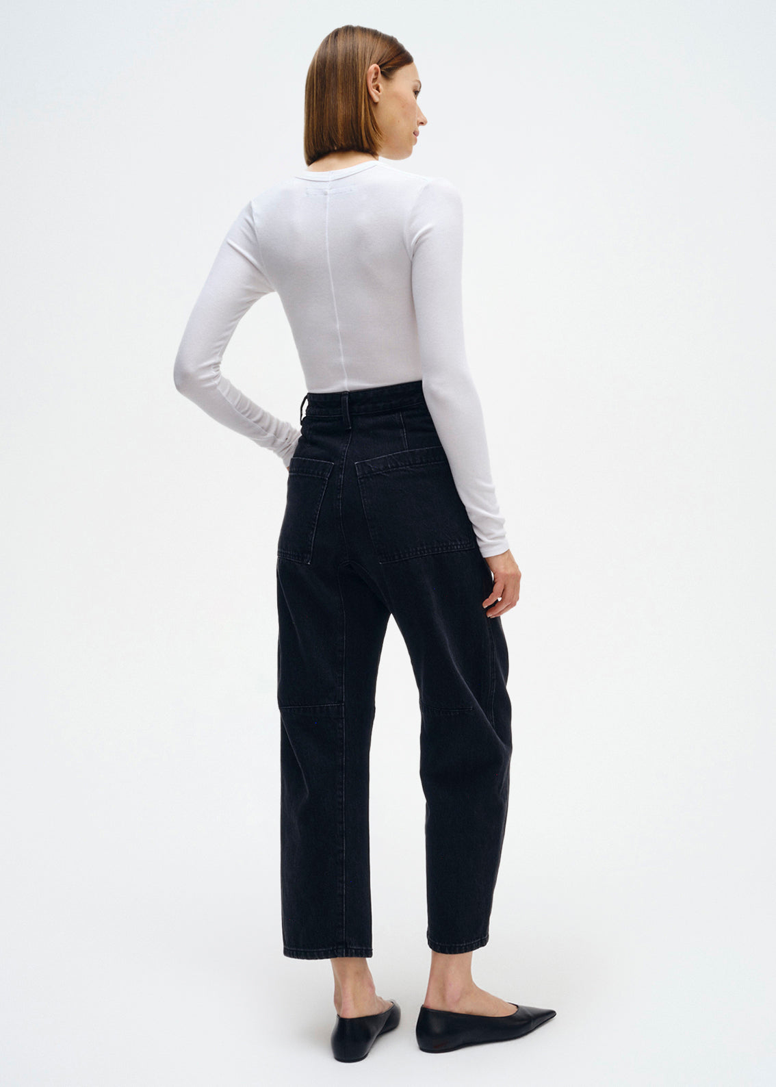 Silk Rib L/S U | White