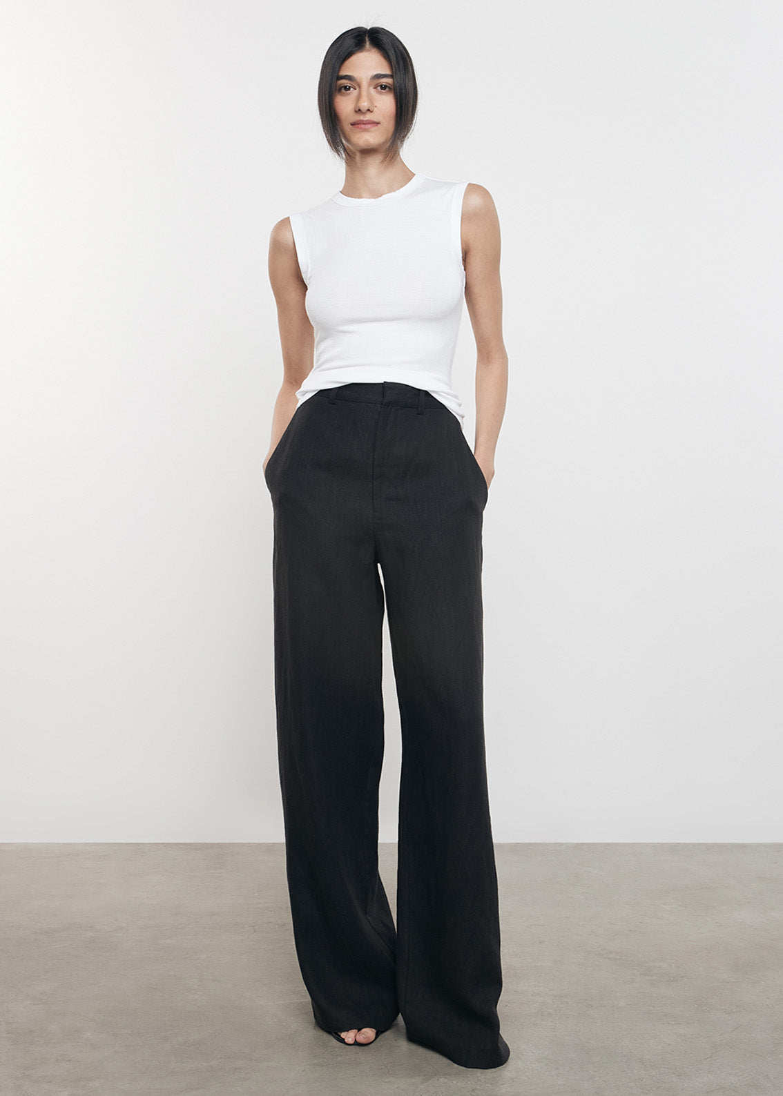 Linen Trouser | Black